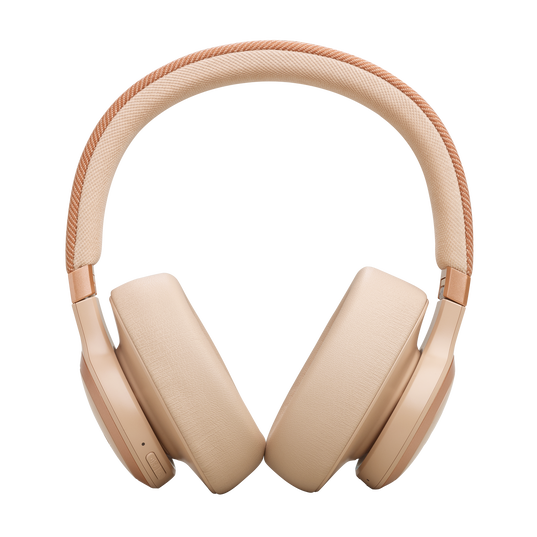 JBL Live 770NC - Sandstone - Wireless Over-Ear Headphones with True Adaptive Noise Cancelling - Front